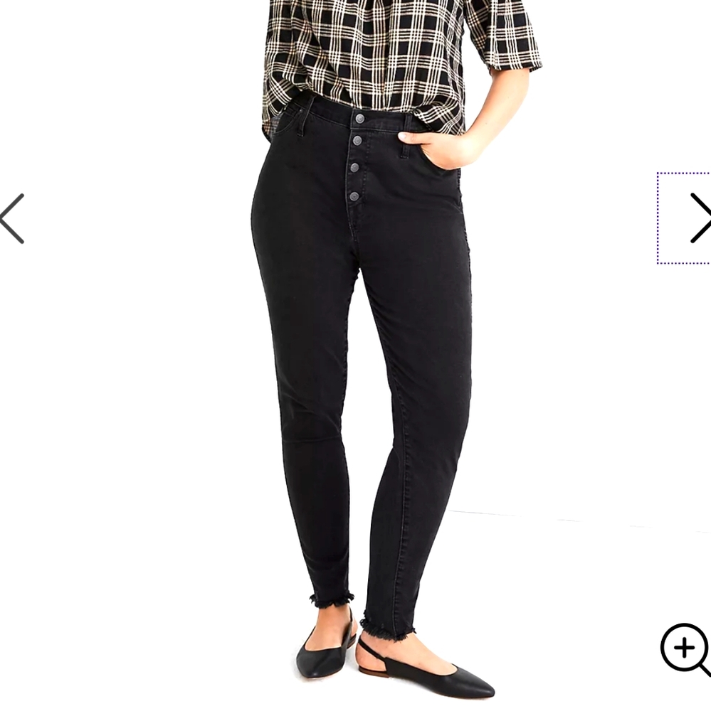 Madewell 10" High-Rise Skinny Jeans button up
